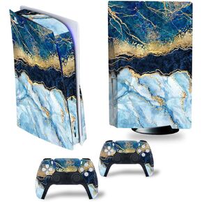 Marble Skin Compatible with Ps5 Disc Version of The Controller, with Anti-Slip Features and Modern Design Vinyl Protection Stickers marble-0311