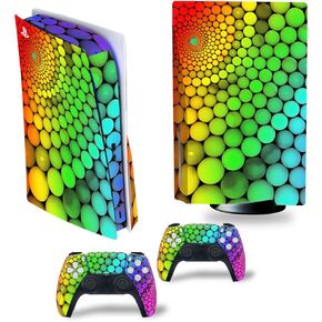 Abstract Art Skin Compatible with Ps5 Disc Version of The Controller, with Anti-Slip Features and Modern Design Vinyl Protection Stickers Abstract art-0712