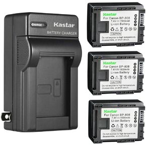 Kastar BP-808 BP808 AC Wall Charger Compatible with Canon BP-809 BP-819 BP-827 Battery, Canon CG-800 Charger, Canon VIXIA HG20 VIXIA HG21 VIXIA HG30, XA10, XA10 HD Cameras