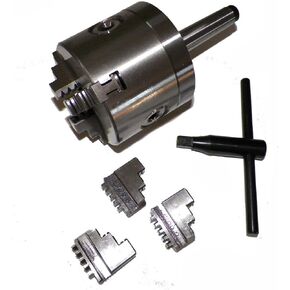 4" 3 Jaw Precision Lathe Chuck with MT4 Shank (Non-Rotating)