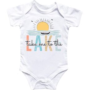 Take Me To Lake Cabin Life - Baby Boy Girl Clothes Infant Bodysuit Funny Cute Newborn