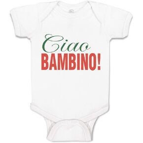 Custom Baby Bodysuit Ciao Bambino! Funny Humor Cotton Boy & Girl Baby Clothes