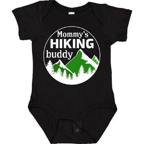 inktastic Mommy's Hiking Buddy with Mountains and Trees Baby Bodysuit in Saudi Arabia
