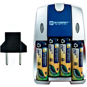 Synergy Digital Camera Battery and Charger, Compatible with Canon Powershot S3 is Digital Camera Charger Replacement for 4 AA NiMH 2800mAh Rechargeable Batteries, with Charger