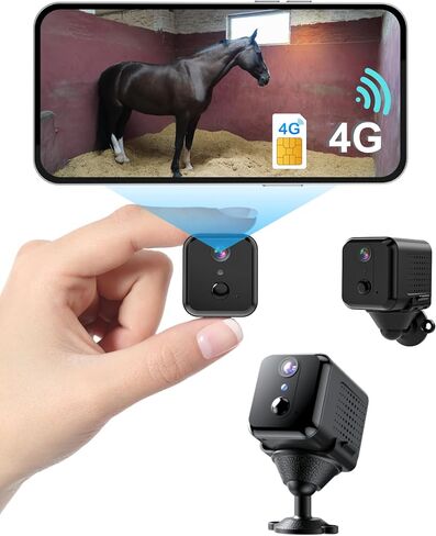 4G LTE Cellular Security Camera,No WiFi Security Camera Indoor, SIM Card Included,2K HD,Auto Night Vision, Motion Sensor, 30-Day Standby Battery Life (Not Support Wi-Fi) in Saudi Arabia