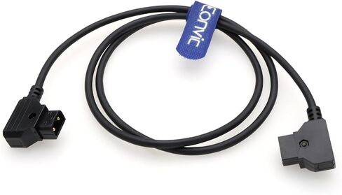 Eonvic Power Extension Cable Dtap Male to Male for DSLR Rig Battery Bauer V-Mount Gold Mount Battery (Black, 2M) in Saudi Arabia