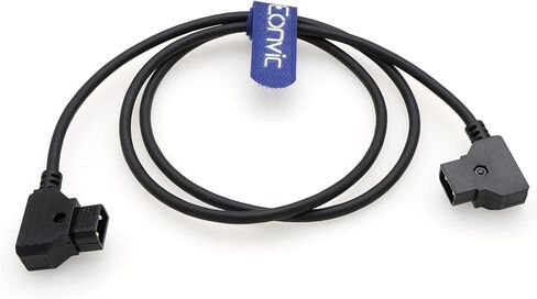Eonvic Power Extension Cable Dtap Male to Male for DSLR Rig Battery Bauer V-Mount Gold Mount Battery (Black, 2M) in Saudi Arabia