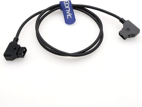 Eonvic Power Extension Cable Dtap Male to Male for DSLR Rig Battery Bauer V-Mount Gold Mount Battery (Black, 2M) in Saudi Arabia