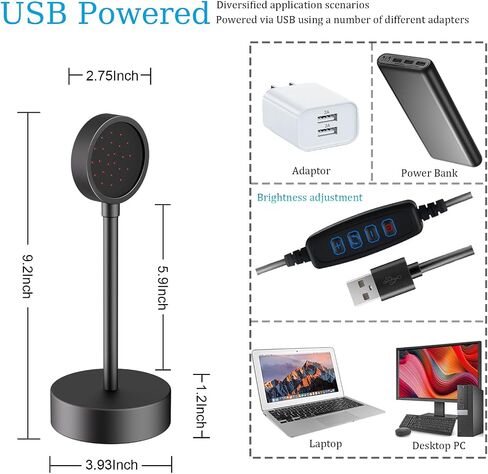Upgraded IR Light for VR - Compatible with Quest 3s,Quest 3,Quest 2,Quest, PSVR2,Desktop IR Fill Illuminator,Enhanced Hand Tracking,Improved Handle Sensitivity (Adapter Included) in Saudi Arabia