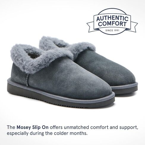 Mosey Slip On Slippers For Women | Water Resistant Suede House Slippers | Fuzzy Slippers With Arch Support For Women | in Saudi Arabia