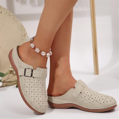 Clogs for Women Mules Summer Comfortable Orthopedic Arch Support Sandals Breathable Closed Toe Slippers Lightweight Outdoor Beach Shoes in Saudi Arabia