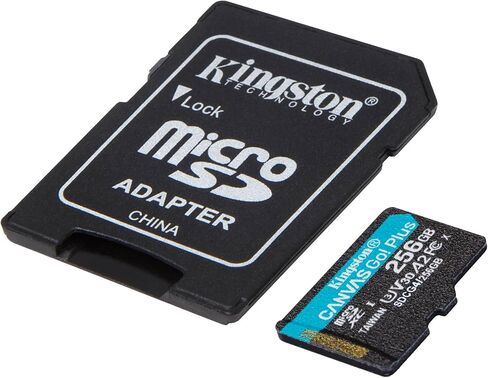 Kingston Canvas Go Plus 256GB microSD Card | Up to 200MB/s | Class 10, UHS-I, U3, V30, A2 | SDCG4/256GB in Saudi Arabia