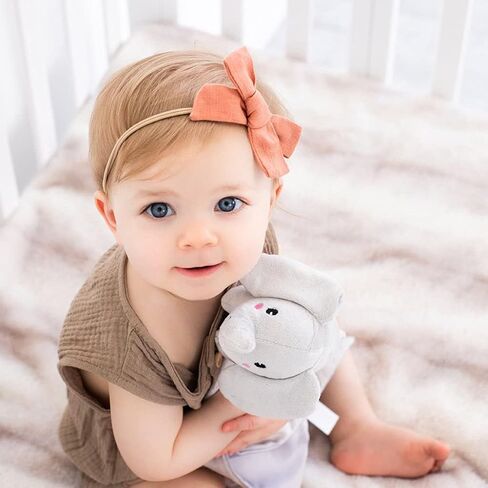 Sona g تصمم الطفل Lovey مخصص مع بطانية أمان أفخم - Narwhale - Elephant - Owl for Infants الأطفال حديثي الولادة (البومة الوردية ذات الاسم المطرز) in Kuwait