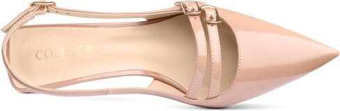 COLETER Slingback Kitten Heels for Women Closed Pointed Toe Pumps Wedding Dress Shoes in Kuwait