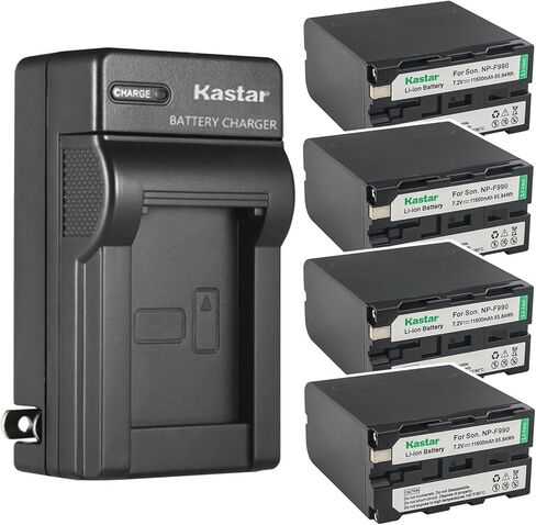 Kastar AC Wall Battery Charger Replacement for Son HVR-Z5 HVR-Z7 HVR-AU1 HXR-MC1500 HXR-MC2000 HXR-MC2500 HXR-NX100 HXR-NX3 HXR-NX5 HXR-NX5R MPK-DVF4 MVC-CD1000 MVC-CD400 in Saudi Arabia