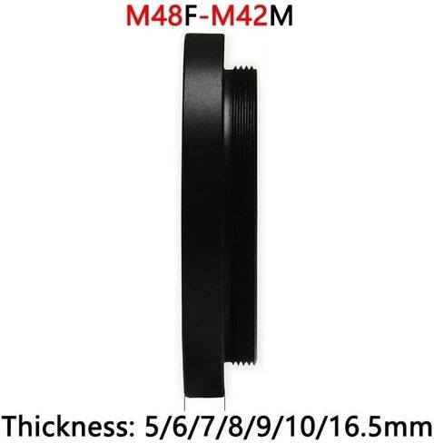 M48 to M42 Telescope Adapter, Aluminum Alloy, T-Shaped Internal Thread (0.75mm*M48mm) to T2 External Thread (M42*0.75mm)(M48F-M42M 16.5mm) in Saudi Arabia