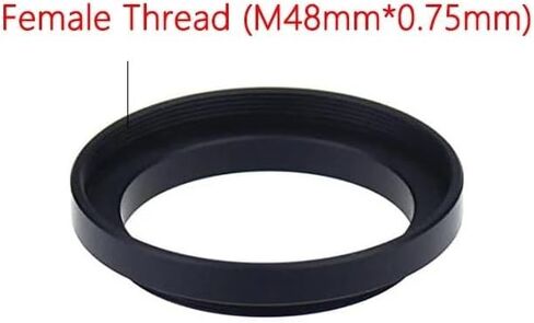 M48 to M42 Telescope Adapter, Aluminum Alloy, T-Shaped Internal Thread (0.75mm*M48mm) to T2 External Thread (M42*0.75mm)(M48F-M42M 16.5mm) in Saudi Arabia