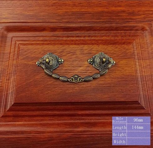Bronze Furniture Handle for Drawer Kitchen Cabinets Wardrobe Cupboard Table Dresser Pendant Handle Shoe Cabinet Pulls 2Pcs(Gold 96mm) in Saudi Arabia