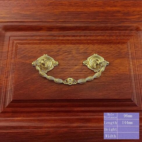 Bronze Furniture Handle for Drawer Kitchen Cabinets Wardrobe Cupboard Table Dresser Pendant Handle Shoe Cabinet Pulls 2Pcs(Gold 96mm) in Saudi Arabia