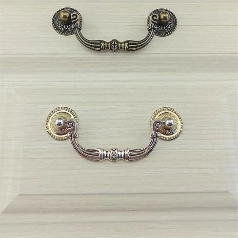 Bronze Furniture Handle for Drawer Kitchen Cabinets Wardrobe Cupboard Table Dresser Pendant Handle Shoe Cabinet Pulls 2Pcs(Gold 96mm) in Saudi Arabia
