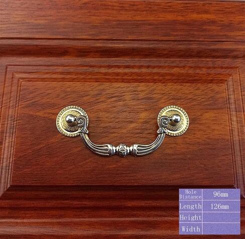 Bronze Furniture Handle for Drawer Kitchen Cabinets Wardrobe Cupboard Table Dresser Pendant Handle Shoe Cabinet Pulls 2Pcs(Gold 96mm) in Saudi Arabia