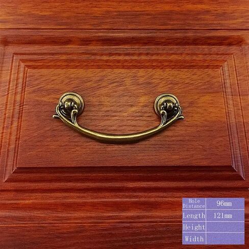 Bronze Furniture Handle for Drawer Kitchen Cabinets Wardrobe Cupboard Table Dresser Pendant Handle Shoe Cabinet Pulls 2Pcs(Gold 96mm) in Saudi Arabia