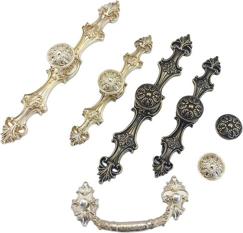 Handle for Furniture Hardware Kitchen Cabinets Door Vintage Handle Drawer Wardrobe Cupboard Dresser Pulls 2Pcs(Antique Bronze 165mm) in Saudi Arabia