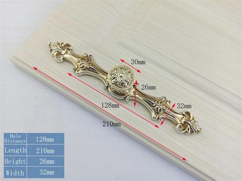 Handle for Furniture Hardware Kitchen Cabinets Door Vintage Handle Drawer Wardrobe Cupboard Dresser Pulls 2Pcs(Antique Bronze 165mm) in Saudi Arabia