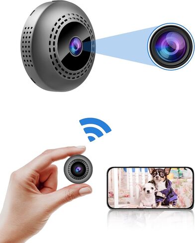 Mini Spy Camera wifi-1080P Wireless Hidden Camera-Nanny Cam Live Feed-Portable Small Surveillance Security Camera for Car Home Indoor-with Cell Phone App in Kuwait