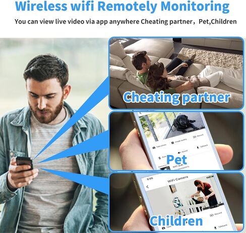 Mini Spy Camera wifi-1080P Wireless Hidden Camera-Nanny Cam Live Feed-Portable Small Surveillance Security Camera for Car Home Indoor-with Cell Phone App in Kuwait