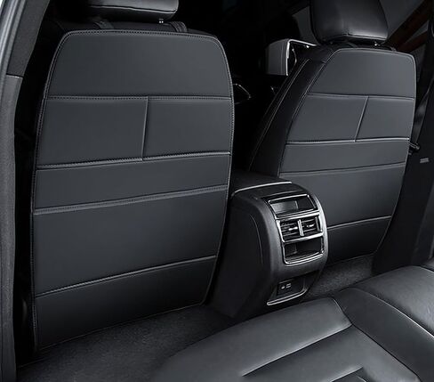 2 Pcs Car Seat Kick Mats Back Seat Protector for Porsche E-Hybrid/Cayenne Turbo E-Hybrid, Car Leather Kick Mats, Car Seat Back Protection Pad, Anti-Kick Scratch Resistant,Black in Kuwait