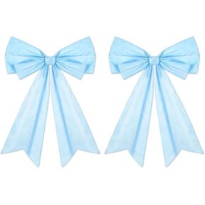 Large Blue Coquette Bow for Backdrop 27.6 x 21.7 Inches Big Blue Bows Room Wall Decor Giant Ribbon Tie Hanging Gift for Birthday Bachelorette Party Boy Baby Shower Bridal Shower Wedding