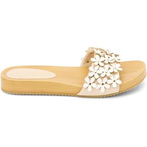 Coconuts by Matisse Womens Chelsea Floral Slide Casual Sandals Casual Low Heel 1-2" - White