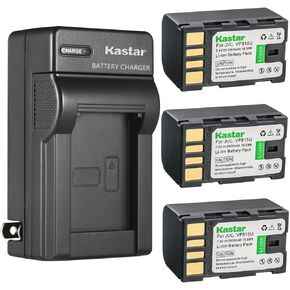 Kastar AC Wall Battery Charger Replacement for JVC GR-D875 GR-D875EK GR-D875US GR-DA20 GR-DA20EX GR-DA30 GR-DA30AC GR-DA30US GS-TD1 GS-TD1BEK GS-TD1BUS GZ-HD3 GZ-HD3AA GZ-HD3AC GZ-HD3AG