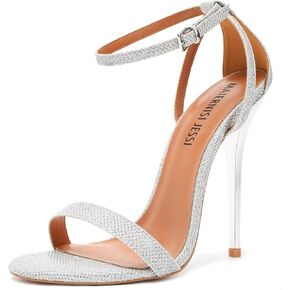 MAIERNISI JESSI Unisex Men's Women's Strappy Sandals Heels, Stilletos High Heeled Ankle Strap Sandals