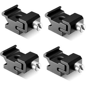 4pcs Metal Cold Shoe Flash Stand Adapter Mount with Tripod Screw Durable Construction Clamping Style Compatible with Flashes for Photography