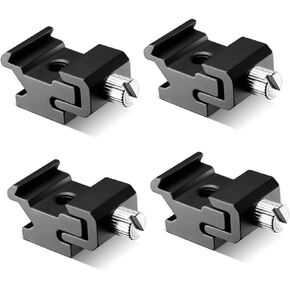 4pcs Metal Cold Shoe Mount Adapter with Tripod Screw Durable Clamping Style Lock Compatible with Flash for Professional Photography