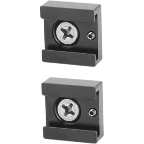 2pcs Cold Shoe Mount Adapter Quick Release Flash Stand Bracket for Camera Durable Compatible with Flash Sturdy Design for LED Lights Microphone and Monitors Black