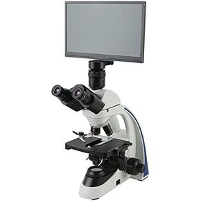 HD 1080P 11.6" LCD 40X-1000X 1600X 2000X Lab Professional Trinocular Biological Microscope + AIO Video Microscope Medical Camera (Magnification : 40X 1000X) (80X 2000X)