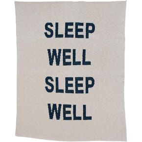Creative Co-Op Cotton Knit Baby Sleep Well Blanket, Multicolor
