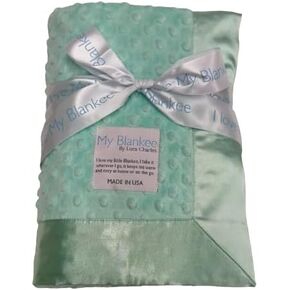 Minky Dot Blanket (Mint)