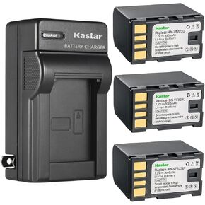 Kastar 1-Pack Battery and AC Wall Charger Replacement for JVC GZ-MG220 GZ-MG230 GZ-MG230U GZ-MG250 GZ-MG255 GZ-MG255A GZ-MG255AC GZ-MG255EK GZ-MG255EX GZ-MG255US GZ-MG255W GZ-MG260 GZ-MG261 GZ-MG262