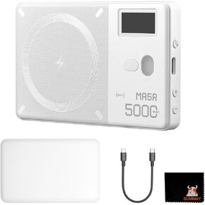 Godox MA5R Magnetic LED Light ، بطارية 4900 مللي أمبير في الساعة ، 14 تأثيرات المشهد ، التحكم في NFC ، أبيض