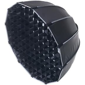 REFLEX CAMERA 90cm Deep Parabolic Softbox Diffuser Kit – Bowens Mount, Professional Lighting with Grid & Dual Diffusers for Photography & Video, Quick Setup, Studio/Outdoor Use