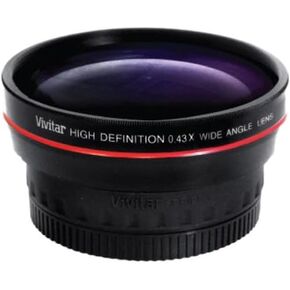 Vivitar 58mm 0.43x Wide Angle Lens W/ Removable Macro (V58W) For 58mm Camera Lenses