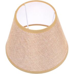 HOMSFOU Elegant Drum Lampshade for Table Lamp Fabric Lamp Shades Small Brown Decorative
