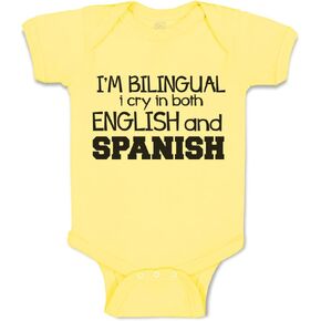 Cute Rascals Custom Baby Bodysuit I'M Bilingual I Cry in Both English and Spanish Foreign Language