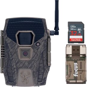 Wildgame Innovations Terra XT 2.0 24MP Cellular Camera with 720p Video (Gray) Bundle with 32GB Memory Card and Card Reader (3 Items)