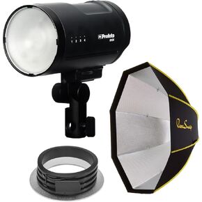 B10X Off Camera Flash Head Bundle with 36" Octa NewGen Softbox for Bowens with SterlingFibre, 144mm ParaSnap Quick Softbox Speedring for Profoto Flash Heads