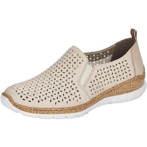 Rieker N4251 Nikita Slip-On Women's Shoes - Premium Leather, Breathable Upper, Lightweight Comfort & Support - Anti-Stress Technology for All-Day Wear